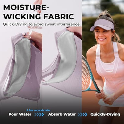 Sukeen Lightweight Sports Sun Visor Hat for Men Women - color: Light Purple