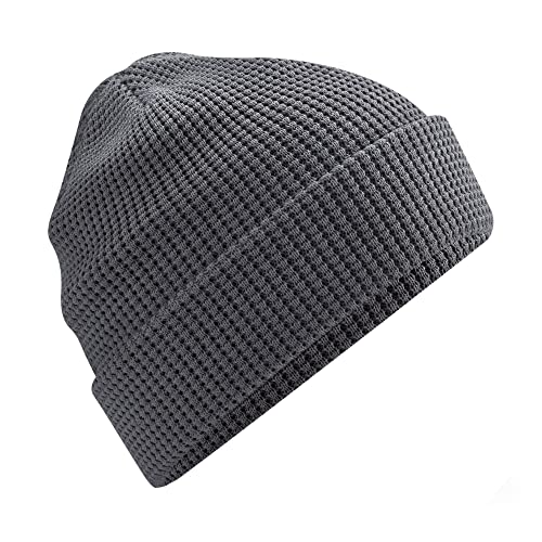 Beechfield B52N Organic Cotton Waffle Beanie - color: Graphite Grey