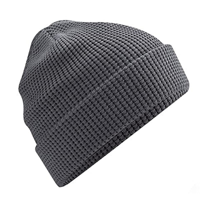 Beechfield B52N Organic Cotton Waffle Beanie - color: Graphite Grey