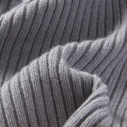 100% Merino Wool Fisherman Beanie Hat, Unisex Warm Winter Hats, Soft Breathable Knitted Short Cuffed Cap - color: Light Grey