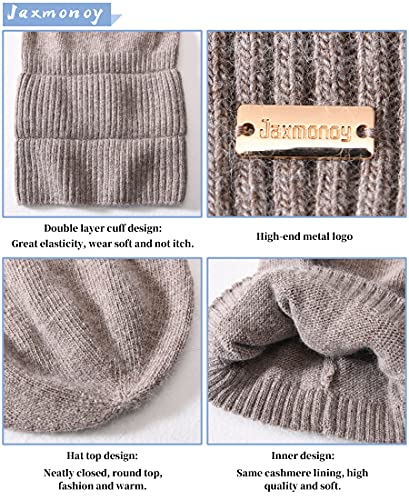jaxmonoy Slouchy Beanies for Women Winter Lightweight Ladies Knit Hat Cuffed Soft Warm Slouch Beanie Cap - Brown - color: Brown