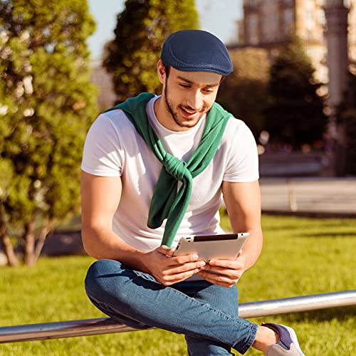 Geyoga 6 Pcs Men's Flat Cap Newsboy Hat Adjustable - style: Multicolor Flat
