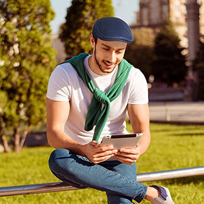 Geyoga 6 Pcs Men's Flat Cap Newsboy Hat Adjustable - style: Multicolor Flat