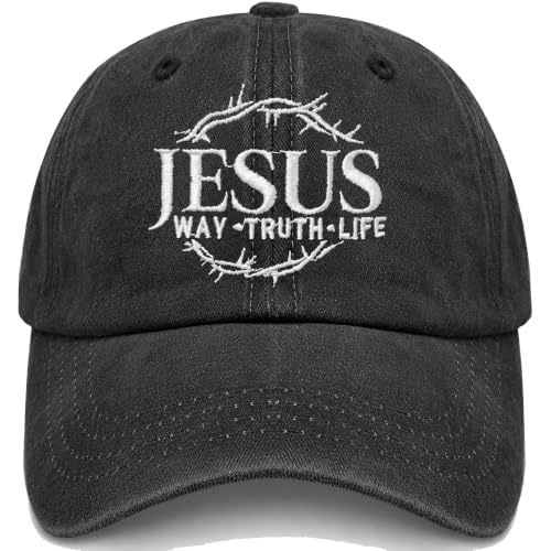 Man of God Husband Dad Embroidered Hat Camping Caps for Women - color: Jesus Way Truths Life 33