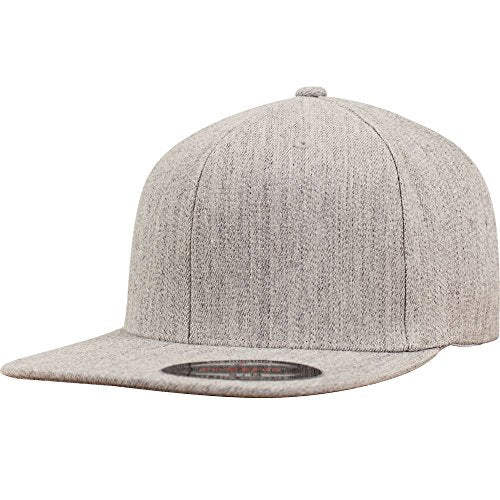 Flexfit Two-Tone Stretch Mesh Fitted Cap Hat - color: Heather, size: Large-X-Large, style: Flexfit Flat Visor