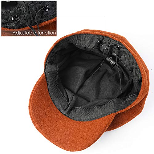 Sumolux Women Beret Newsboy Hat French Cap Classic Winter - color: Orange