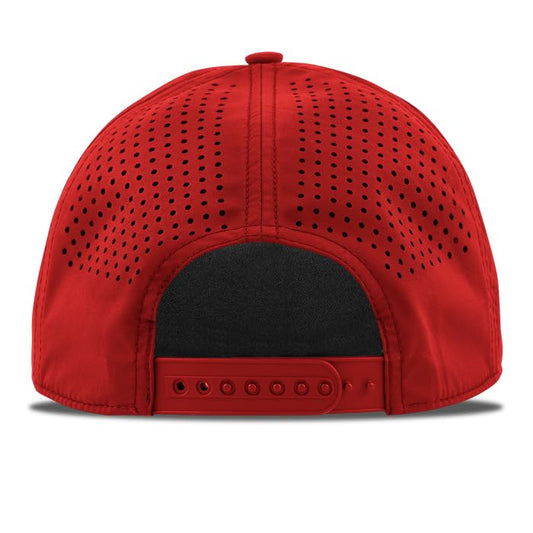 Branded Bills Bare Curved 5 Panel Rope Hat for Men - color: Red