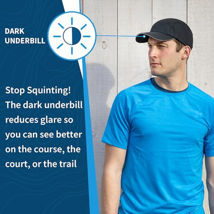 TrailHeads Men's Race Day Running Hat, Quick Dry, Moisture Wicking - color: Black