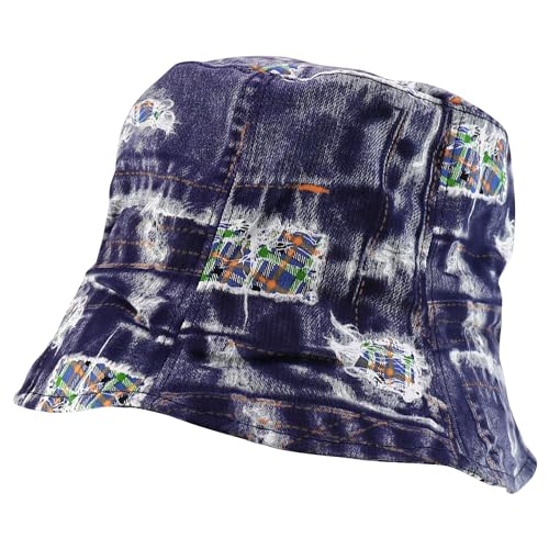 Armycrew Travel Outdoor Lightweight Bucket Hat - color: Navy Multi