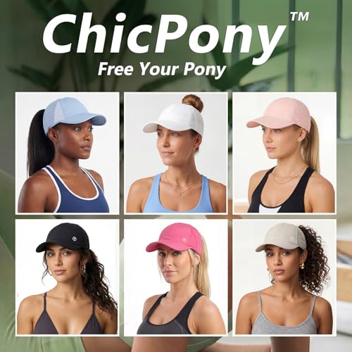 TOP-EX UPF 50+ Cooling High Ponytail Baseball Cap for Women - color: Pink, size: One Size