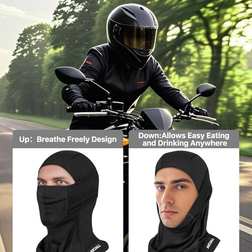 Balaclava Ski Mask Waterproof Anti-Fogging Windproof Winter Gear Thermal Face Mask for Men Women - color: Inky Black
