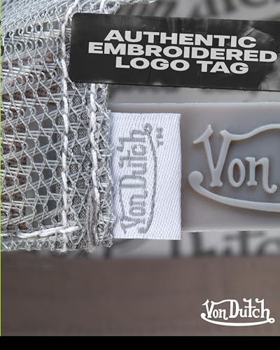 Von Dutch Unisex Trucker Hat, Colorblock, Mesh Back, Curved Bill, Snapback - color: Light Grey