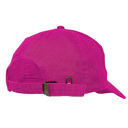 Glory Max 100% Cotton Baseball Cap Classic Plain Low Profile Golf Dad Hat Buckle Adjustable - color: Hot Pink