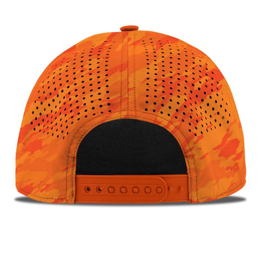 Branded Bills Bare Curved 5 Panel Rope Hat for Men - color: Blaze Orange Camo