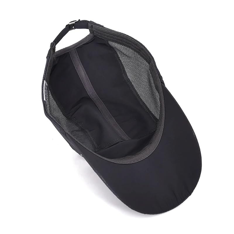 Sport Cap Outdoor Activities Adjustable Quick Dry Sun Hat Cap Men and Women Baseball Hiking Fishing Golf - color: Black & Black