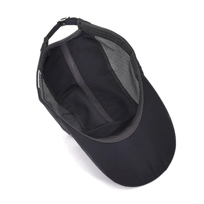 Sport Cap Outdoor Activities Adjustable Quick Dry Sun Hat Cap Men and Women Baseball Hiking Fishing Golf - color: Black & Black