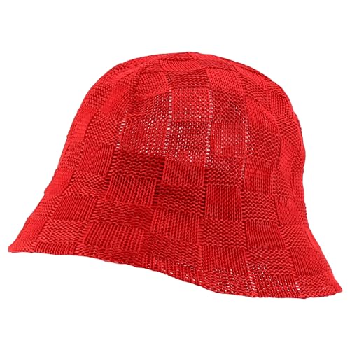 Armycrew Lightweight Breathable Mesh Summer Bucket Hat - color: Red 1