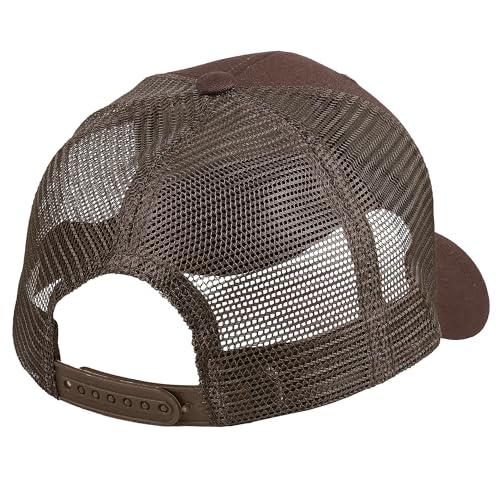 Falari Trucker Hat Baseball Cap Structured Plain Design 6 Panel, Adjustable Size - color: 1pk Brown