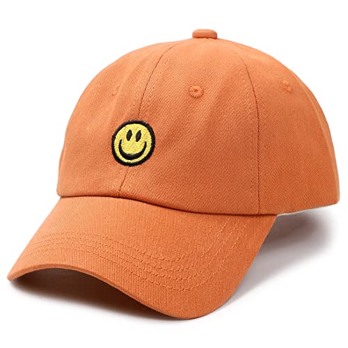 SONMONY Toddler Hat Smile Face Kids Baseball Cap Adjustable Cute Hat 3-12Y - color: Orange