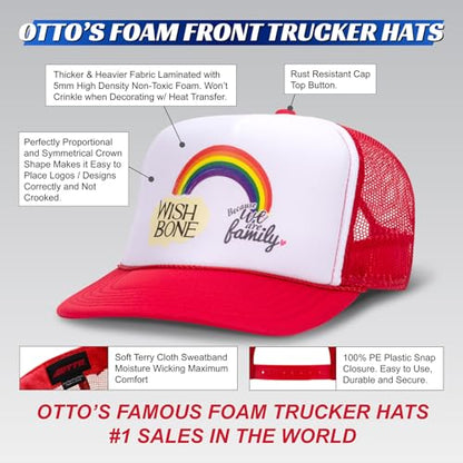 OTTO Cap Camouflage High Crown Trucker Hat Snapback Mesh Back Structured Foam Front Streetwear Style Hat | Bulk Packs - color: 018cpa