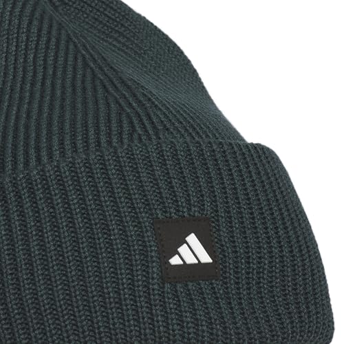 adidas Men's Premium Cuff Fold Beanie - color: Aurora Green Ivy/Black/White