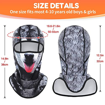 Venswell Kids Balaclava Windproof Ski Mask Winter Face Warmer for Cold Weather Boys Girls - color: A-2-cute Dog