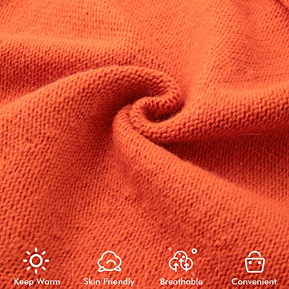 Knit Slouchy Beanie Hats for Women Cashmere Ski Cap Knitted Wool Soft Warm Winter Hat - color: A14-orange