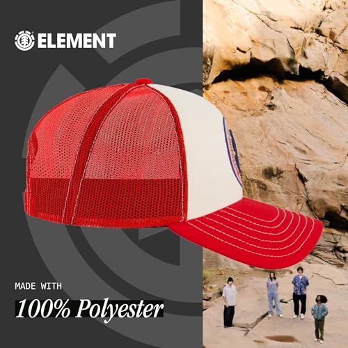 Element Unisex Adult Trucker Hat, Adult Baseball Cap with Curved Brim - color: Red