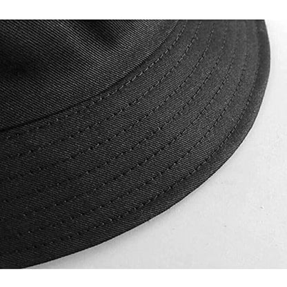 Unisex Bucket Hat Beach Sun Hat Aesthetic Fishing Hat for Men Women Teens, Reversible Double-Side-Wear - color: Black