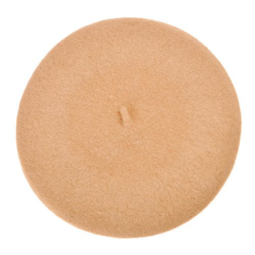 ZLYC Wool French Beret Hat Solid Color Classic Artist Cap for Women - color: Camel