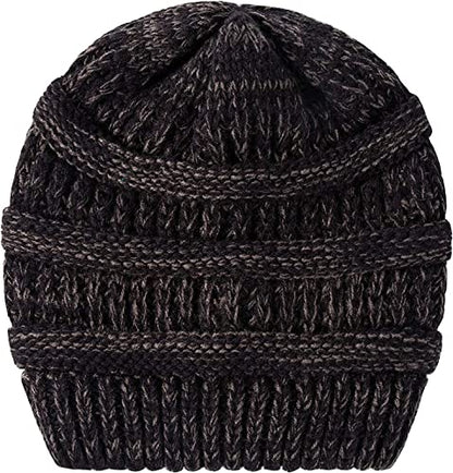 REDESS Slouchy Beanie Hat for Men and Women Winter Warm Knit Hat Chunky Soft Oversized Cable Cap - color: B1 Light Black