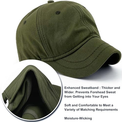 Loneshark Short Brim Baseball Cap for Running Small Bill Umpire Hat - color: Green