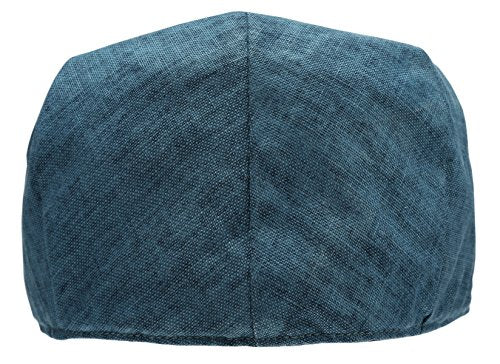 Men's Linen Flat Ivy Gatsby Summer Newsboy Hats - color: Blue, size: Large-X-Large