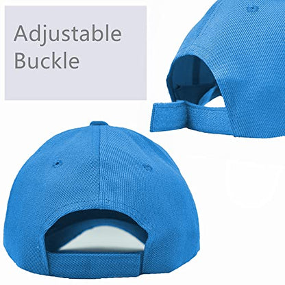 Glory Max Plain Baseball Cap Hook & Loop Strap Adjustable Solid Blank Curved Visor Hat - color: Baby Blue