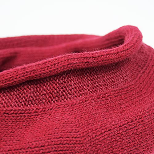 French Style Beret Hat for Women Winter Fall Knit Artist Hats Classic Solid Color Beanie Hat - color: Wine Red