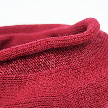 French Style Beret Hat for Women Winter Fall Knit Artist Hats Classic Solid Color Beanie Hat - color: Wine Red