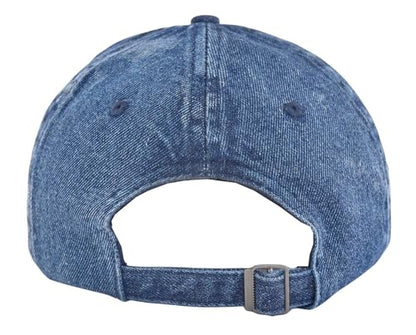 TSSGBL Unstructured Distressed Baseabll Cap Cotton Soft Dad Hat Adjustable Low Profile Headwear Ball Caps for Women Men - color: Distressed-denim-navy, size: Medium-Large