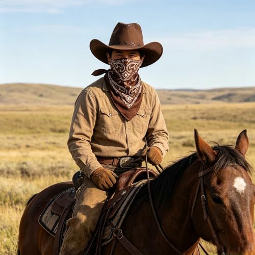 Western Cowboy Hat for Men Women, Wide Brim Felt Cowboy Hat, Classic Cowboy Hat for Party, Daily Wear, Outdoor (Brown)