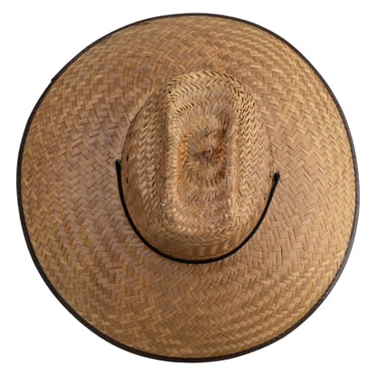 Men's Crushed Safari Straw Hat - color: Dark Brown