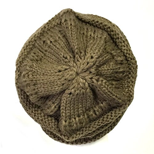 allydrew Winter Thick Knit Beanie Slouchy Beanie for Men & Women - color: Brown Beaver