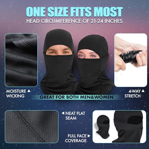 3 Pieces Balaclava Ski Mask -Winter Full Face Mask for Men Women Windproof Weather Outdoors Cover for Men Women Boys Girls - color: Lightgrey*grey*navy