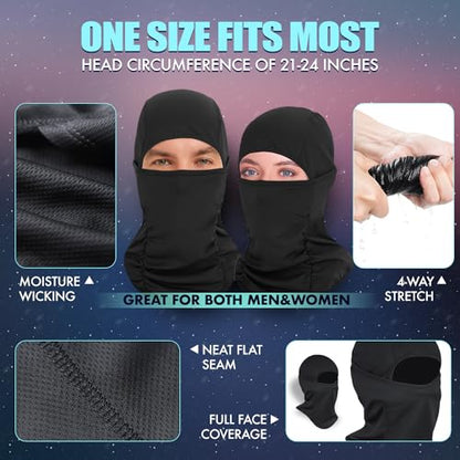 3 Pieces Balaclava Ski Mask -Winter Full Face Mask for Men Women Windproof Weather Outdoors Cover for Men Women Boys Girls - color: Lightgrey*grey*navy