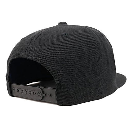 Trendy Apparel Shop Number 24 Gold Thread Flat Bill Snapback Baseball Cap - color: Black