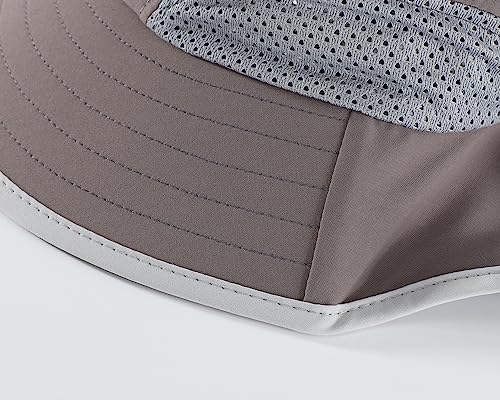 Connectyle Kids Sun Hat Adjustable Fishing Hat for Boys Grils Breathable UPF 50+ Protection Outdoor Beach Hat with Neck Flap - color: Deep Gray