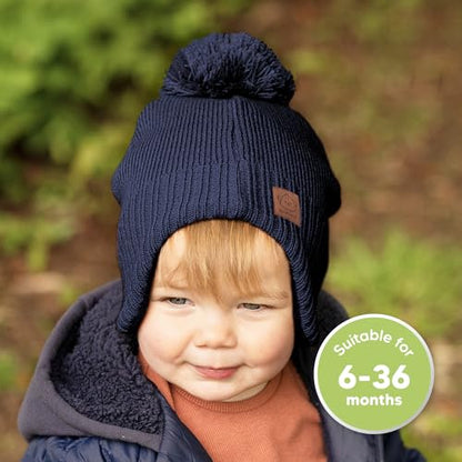 KeaBabies Baby Beanies, Winter Baby Hats for Boys, Girls (Navy, 6-36M) - color: Navy