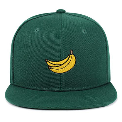 JPAK Banana Fruit Hip-Hop Snapback Hat Embroidered Baseball Cap Monkey - color: 06. Green