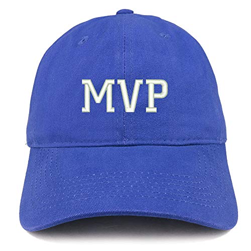 Trendy Apparel Shop MVP Embroidered Unstructured Cotton Dad Hat - color: Royal