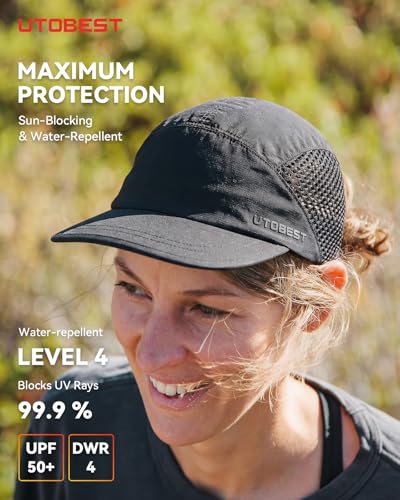 UTOBEST Race Day Performance Running Cap for Men Women - color: Black