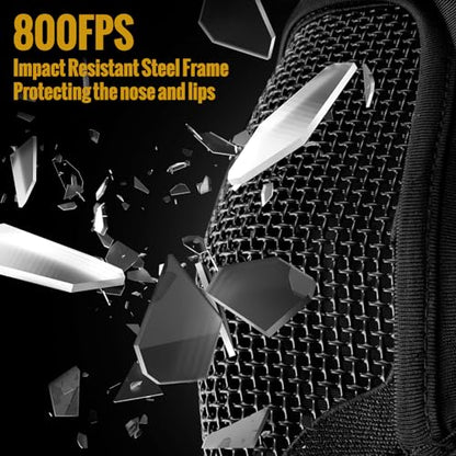 OneTigris Tactical Balaclava Mesh Mask Full Head Airsoft Face Protector - color: Black