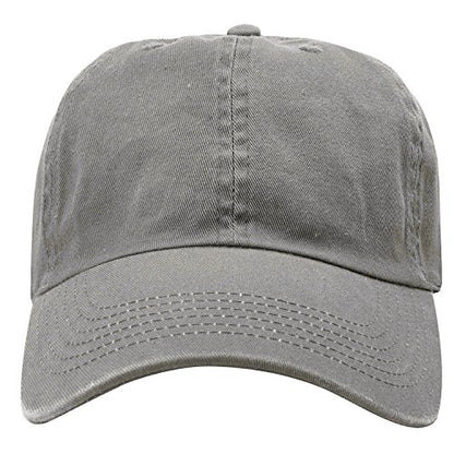 Falari Classic Baseball Cap Dad Hat 100% Cotton Soft Adjustable Size - color: Grey
